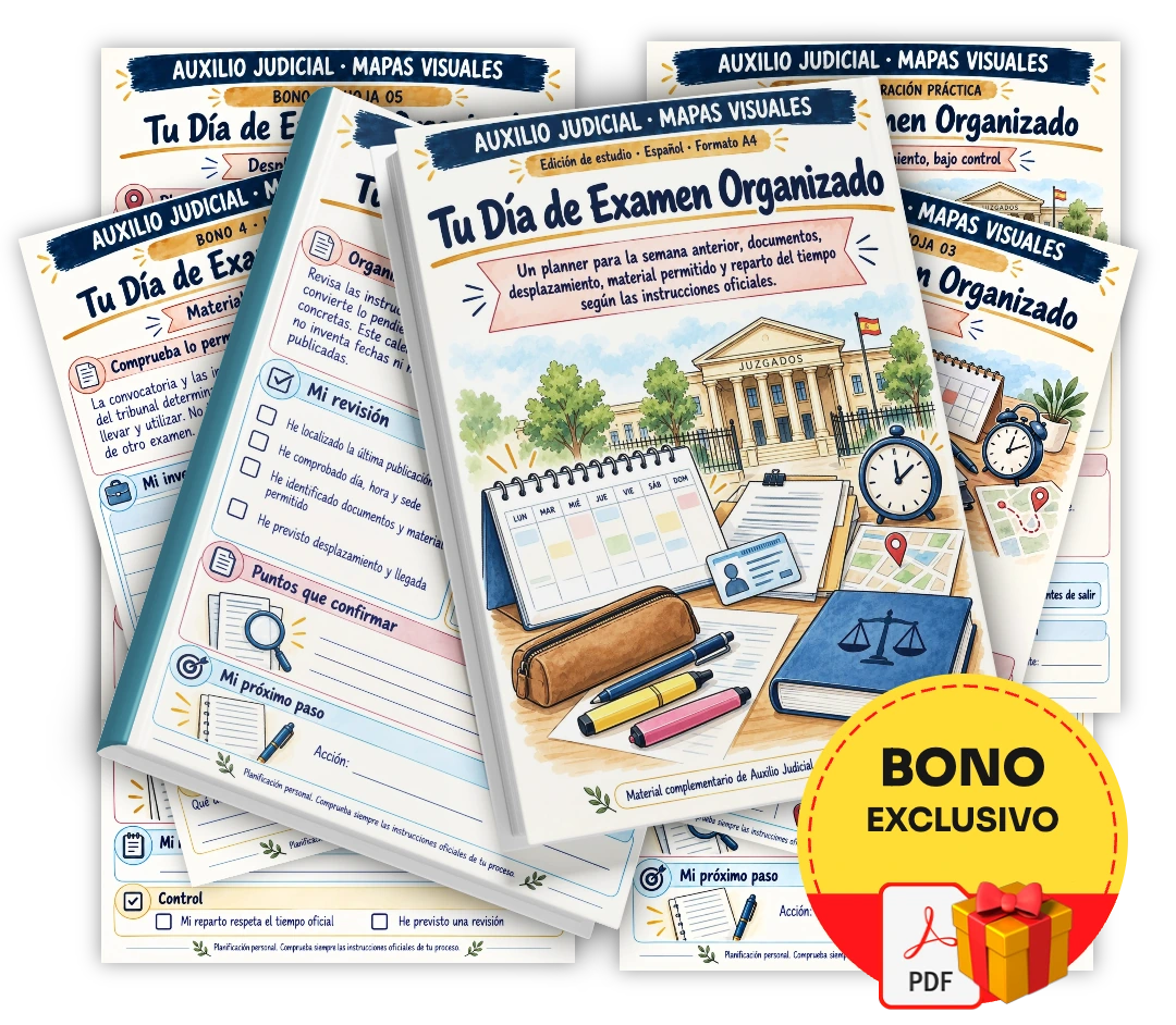Mockup de Tu Día de Examen Organizado