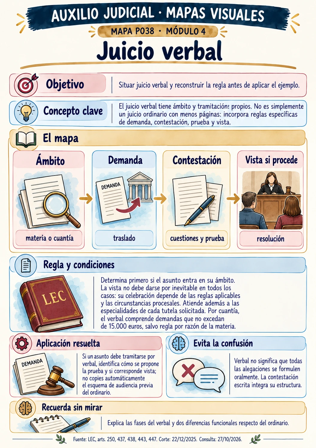 Mapa visual: Juicio verbal