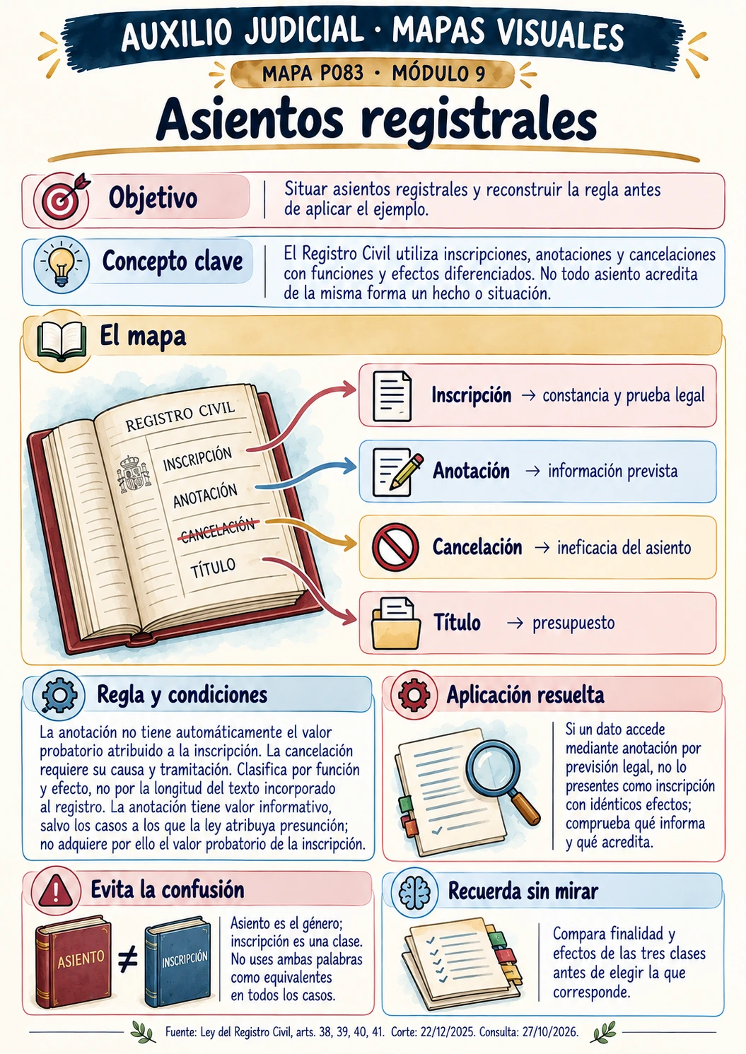 Mapa visual: Asientos registrales