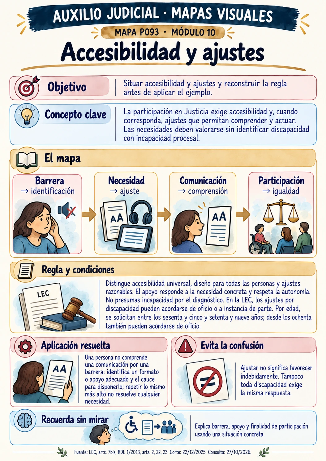 Mapa visual: Accesibilidad y ajustes