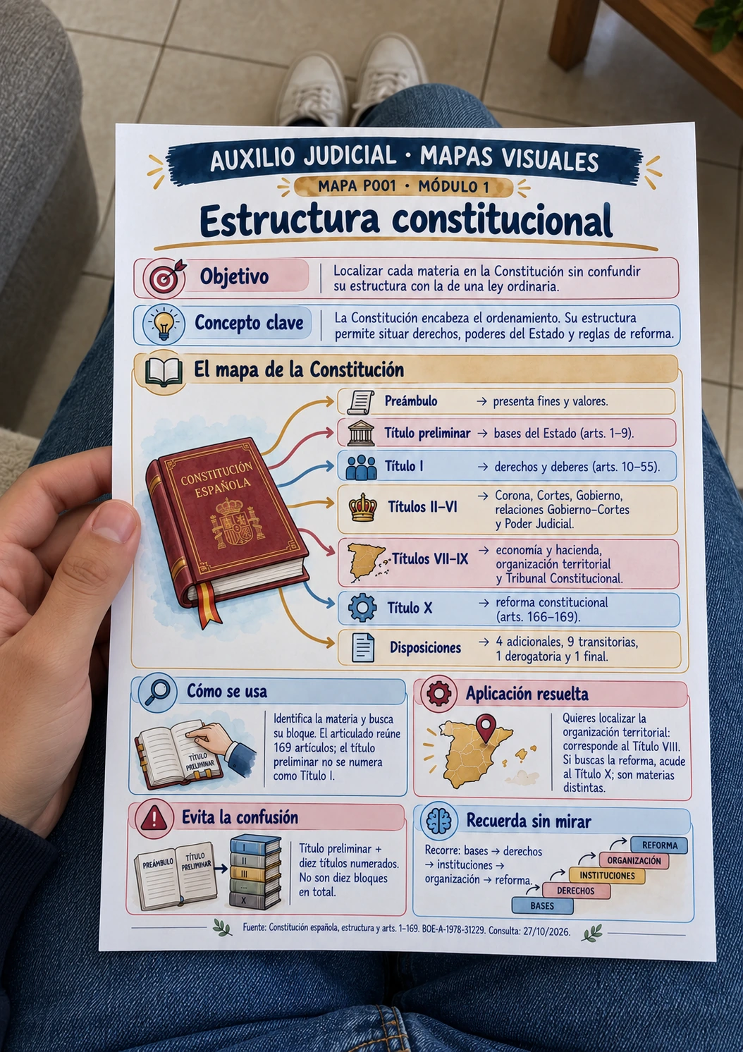 Material de Auxilio Judicial en uso: mapa impreso